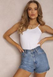 Biały Top Bawełniany Palike. Białe bluzki damskie Renee, l, bez wzorów, z bawełny, bez kołnierzyka, bez ramiączek. Za 14.99 zł.