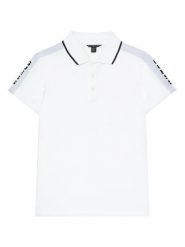 Guess Polo L4GP03 KAPY0 Biały Regular Fit. Białe t-shirty dla chłopców Guess, z aplikacjami, z bawełny, bez ramiączek. Za 194.99 zł.