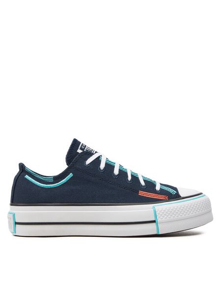 Converse Trampki Chuck Taylor All Star Lift Platform Color Pop Ox A07597C Czarny. Czarne trampki i tenisówki damskie Converse, bez wzorów, z materiału, retro, bez zapięcia. Za 259.99 zł.