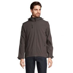Kurtka Soft Shell Dla Dorosłych Unisex Falcon 3 W 1. Brązowe kurtki sportowe męskie SOL'S, m, bez wzorów, trekkingowe. Za 417.99 zł.