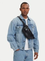 Calvin Klein Nerka Bold Logo Webbing LV04D3419G Czarny. Czarne saszetki męskie Calvin Klein, ze skóry. Za 369.99 zł.