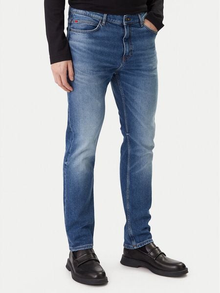 HUGO Jeansy 50555181 Niebieski Regular Fit. Niebieskie jeansy męskie Hugo. Za 370.99 zł.