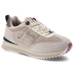 Sneakersy damskie Anekke, ze skóry naturalnej zamszowej sznurowanie lekka podeszwa sportowy styl casual, białe, 42370-482. Białe półbuty damskie Anekke, z aplikacjami, ze skóry, casualowe, bez obcasa, bez zapięcia. Za 349.00 zł.