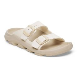 Klapki Birkenstock Mogami Terra Stealth 2- Strap W 1029631. Brązowe klapki damskie bez wzorów, z materiału, sportowe, bez obcasa. Za 674.21 zł.