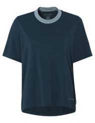 Koszulka damska Loamer. Niebieskie koszulki sportowe damskie Vaude, bez wzorów, z materiału, bez kołnierzyka, bez ramiączek, na fitness i siłownię. Za 250.45 zł.