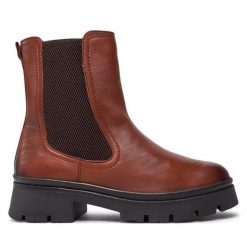 Botki s.Oliver. Brązowe botki damskie S.Oliver, bez obcasa, na płaskiej podeszwie, bez zapięcia. Za 419.99 zł.