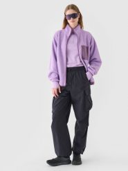 4F Spodnie casual cargo damskie - czarne XS. Czarne spodnie materiałowe damskie 4f, l, bez wzorów, z bawełny. W wyprzedaży za 59.99 zł.