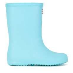 Kalosze Hunter. Niebieskie kalosze chłopięce Hunter, bez wzorów. Za 129.99 zł.