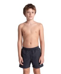 Szorty chłopięce spodenki sportowe na plażę Arena Beach Boxer Solid. Szare kąpielówki dla chłopców Arena, z aplikacjami, z materiału. Za 61.98 zł.