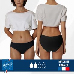 Majtki Menstruacyjne – średni chłonność. Czarne bokserki damskie PLIM UNDERWEAR, s, bez wzorów. Za 114.99 zł.