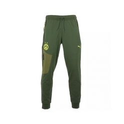 Spodnie dresowe Borussia Dortmund Tech Woven. Zielone eleganckie spodnie męskie Puma, s, bez wzorów, z dresówki. Za 319.55 zł.