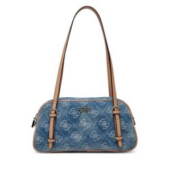 Torebka Guess. Niebieskie torebki do ręki damskie Guess, z aplikacjami, klasyczne, bez dodatków. Za 479.99 zł.