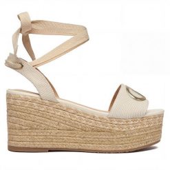 Espadryle Liu Jo. Białe espadryle damskie Liu Jo, bez wzorów, bez obcasa, bez zapięcia. Za 419.99 zł.
