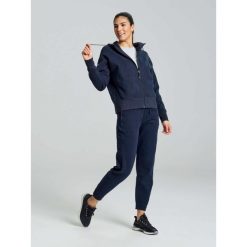 Bluza Z Kapturem Slam Deck Ws Fz Damskie. Niebieskie bluzy sportowe damskie SLAM, l, bez wzorów, z bawełny, z kapturem. Za 484.99 zł.