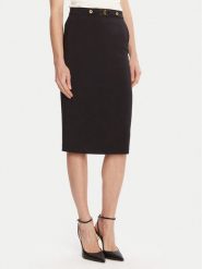 Elisabetta Franchi Spódnica ołówkowa GO-137-56E2-V320 Czarny Regular Fit. Czarne spódnice damskie Elisabetta Franchi, bez wzorów, z syntetyku, ołówkowe. Za 999.99 zł.