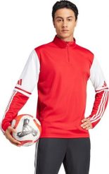 Bluza męska adidas Squadra 25 Training Top czerwono-biała JD2984 S. Białe bluzy męskie Adidas, m, bez wzorów, bez kaptura. Za 301.05 zł.