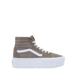 Buty Vans Sk 8 brązowe. Brązowe trampki i tenisówki damskie Vans, bez wzorów, z materiału, bez zapięcia. W wyprzedaży za 349.70 zł.