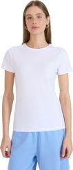 Koszulka damska 4F F2255 biała 4FWMM00TTSHF2255 10S S. Białe t-shirty damskie 4f, s, bez wzorów, bez kołnierzyka. Za 29.99 zł.