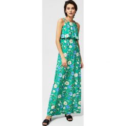 Sukienka maxi w kwiaty. Sukienki damskie MOODO, l, bez wzorów, bez kołnierzyka, bez ramiączek, maxi. Za 39.99 zł.