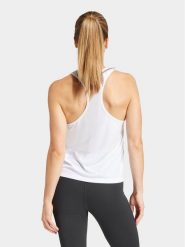 Adidas Koszulka techniczna Train Essentials IS4034 Biały Regular Fit. Białe koszulki sportowe damskie Adidas, l, bez wzorów, z syntetyku, bez kołnierzyka, bez ramiączek, na fitness i siłownię. Za 109.99 zł.