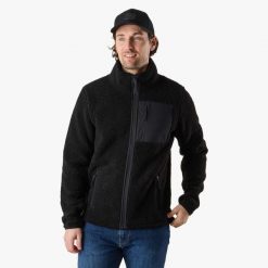 Bluza polarowa rozpinana Turystyka Męska Swedemount Lofoten Pile Jacket. Czarne bluzy męskie SWEDEMOUNT, m, bez wzorów, z polaru, bez kaptura, narciarskie. Za 399.99 zł.