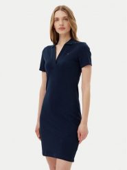 Tommy Hilfiger Sukienka codzienna WW0WW42567 Granatowy Slim Fit. Niebieskie sukienki damskie Tommy Hilfiger, na co dzień, m, bez wzorów, z bawełny, bez kołnierzyka, bez ramiączek, proste. Za 349.99 zł.
