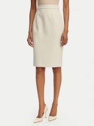 Maryley Spódnica 26EB710/43LA Beżowy Regular Fit. Brązowe spódnice damskie Maryley, l, bez wzorów, z syntetyku, mini. Za 229.99 zł.