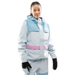Damska kurtka snowboardowa oversize Siroko W8-W Yuki Light Blue. Niebieskie kurtki snowboardowe damskie SIROKO, m, bez wzorów, z materiału, bez kaptura, snowboardowy. Za 563.00 zł.