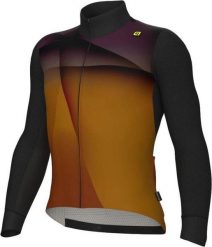 Koszulka z długim rękawem Ale R-EV1 Quick. Brązowe bluzki z długim rękawem męskie ALÉ CYCLING, xl, bez wzorów, z materiału, klasyczne, bez kołnierzyka. Za 740.70 zł.