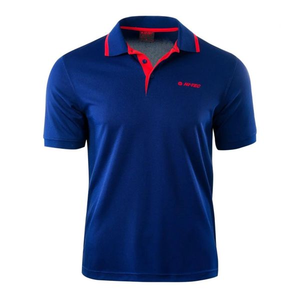 Męska Koszulka Polo. Niebieskie koszulki polo męskie Hi-tec, m, bez wzorów, z materiału, bez ramiączek. Za 66.99 zł.