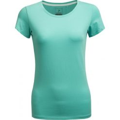 T-shirt damski TSD600 - mięta - Outhorn. T-shirty damskie Outhorn, bez wzorów, bez kołnierzyka. W wyprzedaży za 19.99 zł.