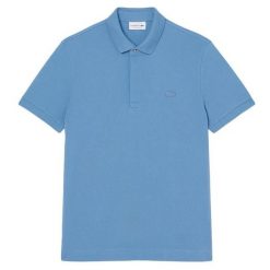 Koszulka polo - mężczyzna - 1hp3 s/s - bawełniana - niebieski. Niebieskie koszulki polo męskie Lacoste, na lato, m, bez wzorów, z bawełny, casualowe, bez ramiączek. Za 620.70 zł.