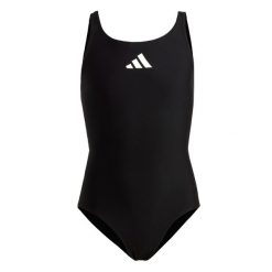 Strój kąpielowy dziewczęcy adidas. Białe stroje kąpielowe dla dziewczynek Adidas, bez wzorów, z dzianiny. Za 99.95 zł.