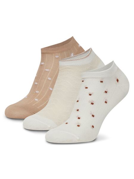 Nine West Skarpety krótkie KR_NW_FRESITA_Z_SS25 (3 PACK) Beżowy. Brązowe skarpety damskie Nine West, bez wzorów, z bawełny. Za 39.99 zł.