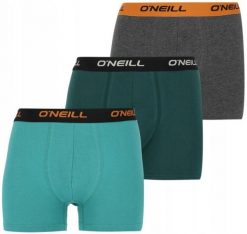 Bokserki bawełniane dla mężczyzn O'neill 3-pak. Zielone bokserki męskie O'Neill, l, bez wzorów, z bawełny. Za 79.99 zł.