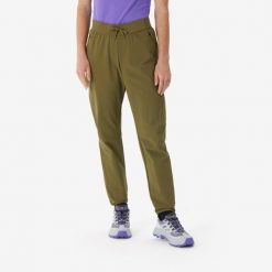 Spodnie turystyczne damskie Quechua MH500 Light. Brązowe spodnie sportowe damskie QUECHUA, l, bez wzorów, z elastanu, trekkingowe. Za 159.99 zł.