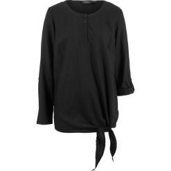 Bluzka z wiskozy, długi rękaw bonprix czarny. Bluzki damskie marki bonprix. Za 32.99 zł.