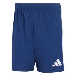 Szorty adidas Tastigo 2025. Niebieskie krótkie spodenki sportowe męskie Adidas, xl, bez wzorów, z materiału, do piłki nożnej. Za 132.85 zł.