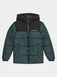 Jack & Jones Junior Kurtka zimowa Moon 12258878 Zielony Regular Fit. Zielone buty zimowe chłopięce Jack & Jones Junior, na zimę, bez wzorów, z syntetyku, bez kaptura. Za 199.99 zł.