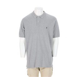 Męska koszulka polo z krótkim rękawem szara. Szare koszulki sportowe męskie Ralph Lauren, l, bez wzorów, z jeansu, bez kołnierzyka, bez ramiączek, na golfa. Za 102.20 zł.