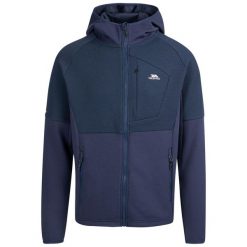 Bluza Sportowa Męska Bani Rozpinana. Niebieskie bluzy męskie Trespass, m, bez wzorów, z elastanu, z kapturem. Za 400.99 zł.