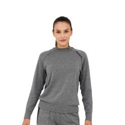 Bluza damska wełniana Brubeck OUTDOOR MERINO. Szare bluzy sportowe damskie Brubeck, s, bez wzorów, z elastanu, bez kaptura, outdoorowe. Za 249.00 zł.