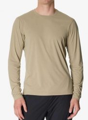 Bluza do biegania Houdini Pace Air LS Tee. Brązowe bluzy sportowe męskie Houdini, m, bez wzorów, z dzianiny, bez kaptura, do biegania. Za 291.49 zł.