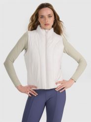 4F Bezrękawnik puchowy z wypełnieniem syntetycznym damski - szary XXL. Szare kurtki damskie 4f, uniwersalny, bez wzorów, z dzianiny, bez kaptura. Za 229.99 zł.