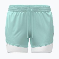 Spodenki do biegania damskie Under Armour Velociti Pro 4" 2N1. Zielone szorty sportowe damskie Under Armour, bez wzorów, sportowe, do biegania. Za 209.99 zł.