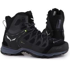 Buty męskie trekkingowe zimowe Salewa MS MTN TRAINER LITE MID GTX. Czarne trekkingi męskie Salewa, na zimę, wspinaczkowe, gore-tex. Za 826.90 zł.