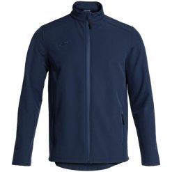 Kurtka sportowa męska Basilea II Softshell Jacket. Niebieskie kurtki męskie Joma, m, bez wzorów, z elastanu, sportowe, bez kaptura. Za 169.99 zł.