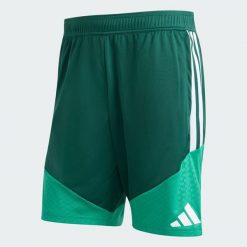Spodenki treningowe Algieria 26. Zielone krótkie spodenki sportowe męskie Adidas, s, bez wzorów, z materiału, do piłki nożnej, climacool (adidas). Za 199.00 zł.