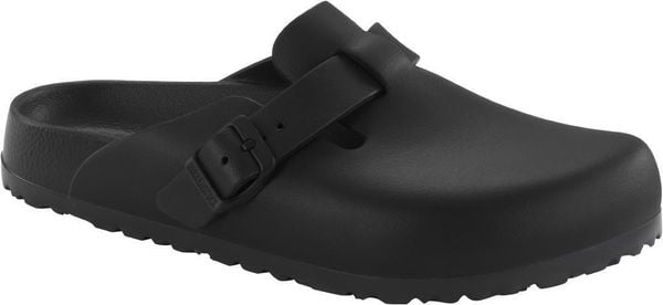 Klapki męskie Birkenstock Boston Eva. Czarne klapki męskie Birkenstock, z materiału, retro. Za 336.50 zł.