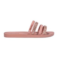 Klapki Ipanema Chic Slide Fem 83707 BE141 różowe. Czerwone klapki damskie bez wzorów, z materiału, sportowe, bez obcasa. Za 171.55 zł.